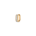 Wide Horizontal Baguette Diamond Hoop