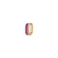 Wide Horizontal Ruby Baguette Hoop