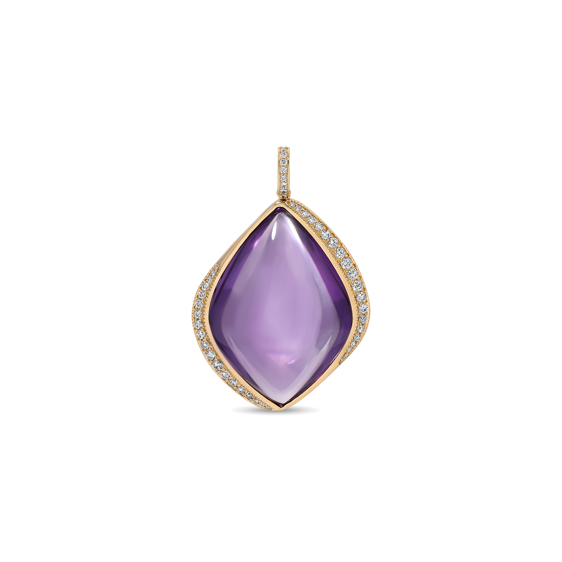 XL Pavé Marquise Amethyst Snap Bail Charm