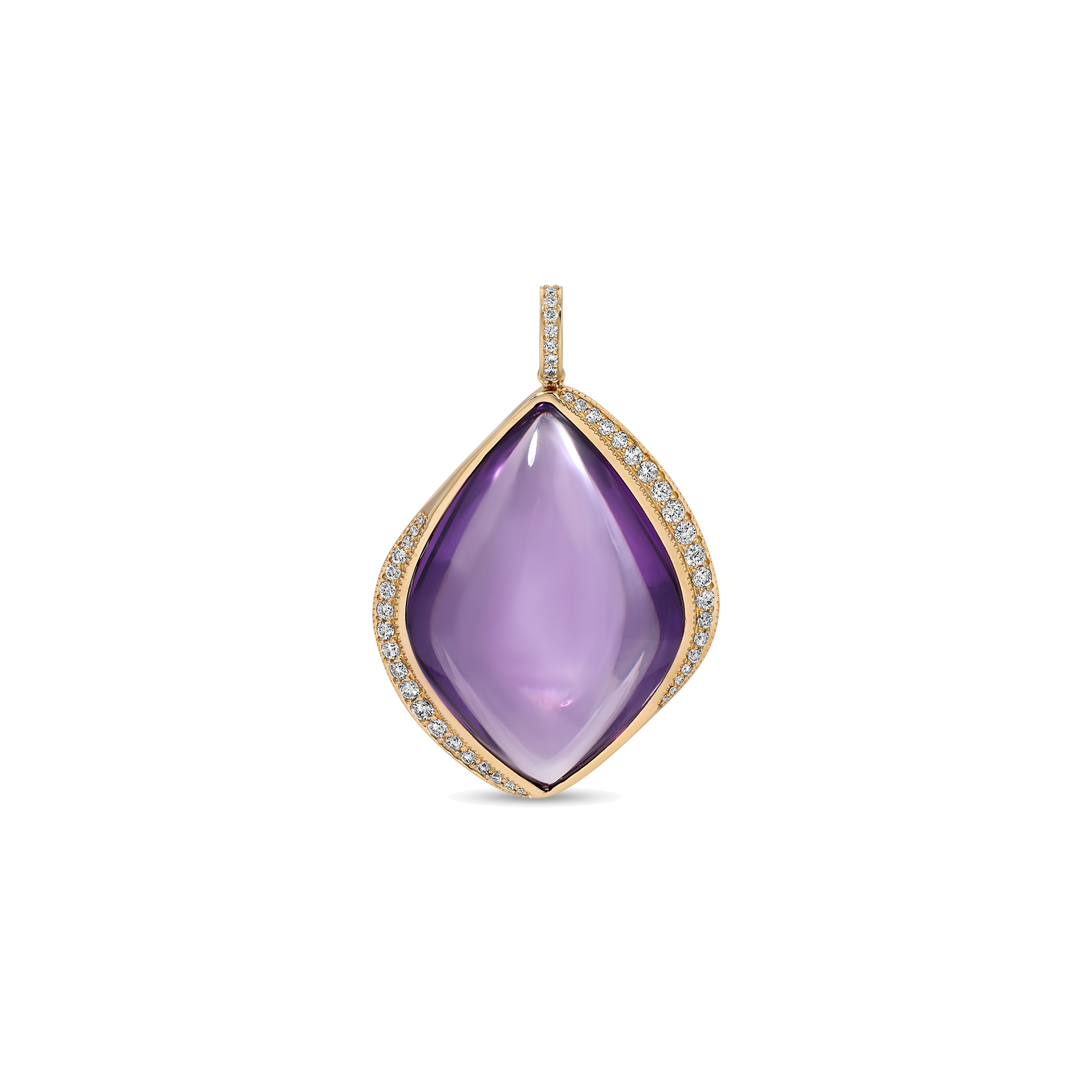 XL Pavé Marquise Amethyst Snap Bail Charm