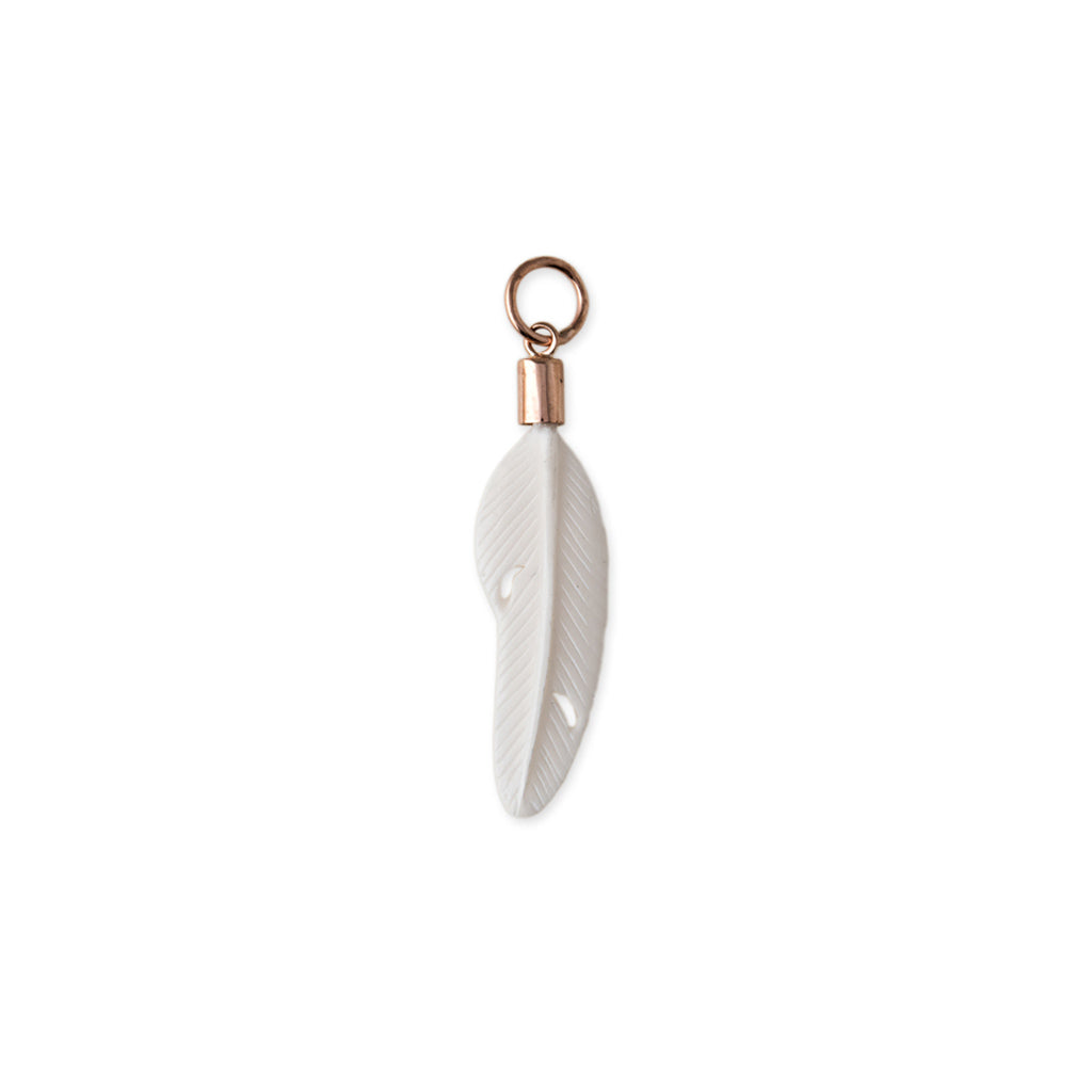 Bone Feather Charm