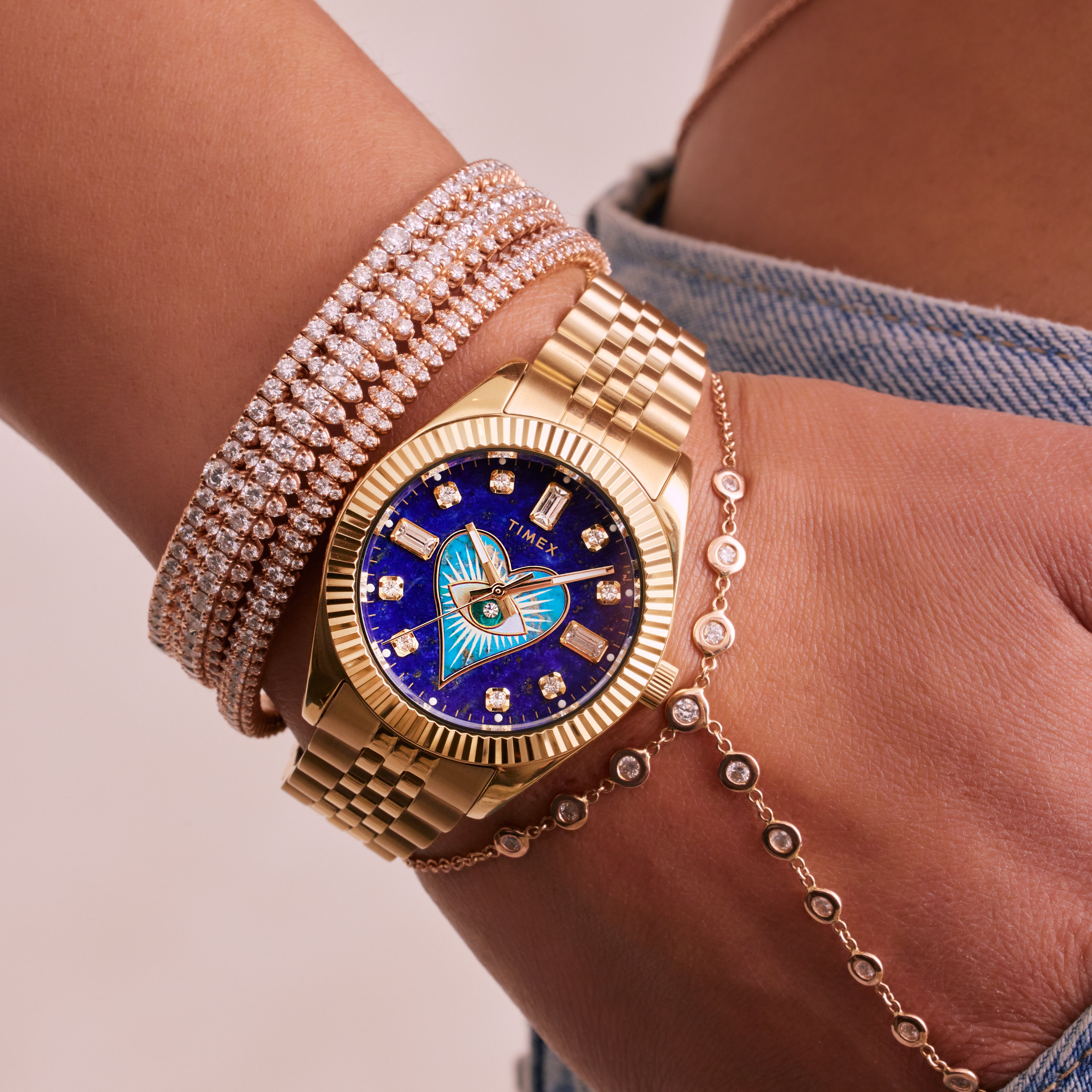 TIMEX X JA LEGACY LAPIS TRIBE EYE HEART WATCH