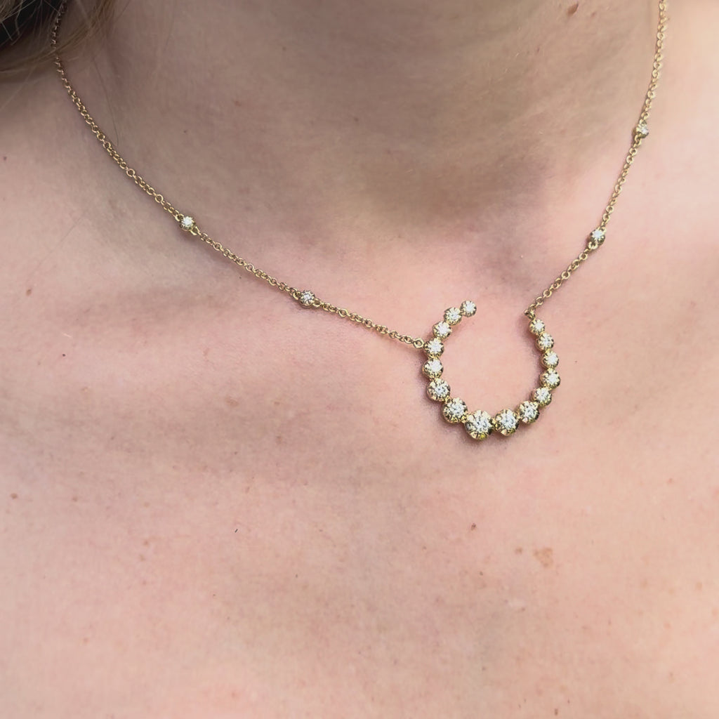 Diamond Sophia Crescent Moon Necklace