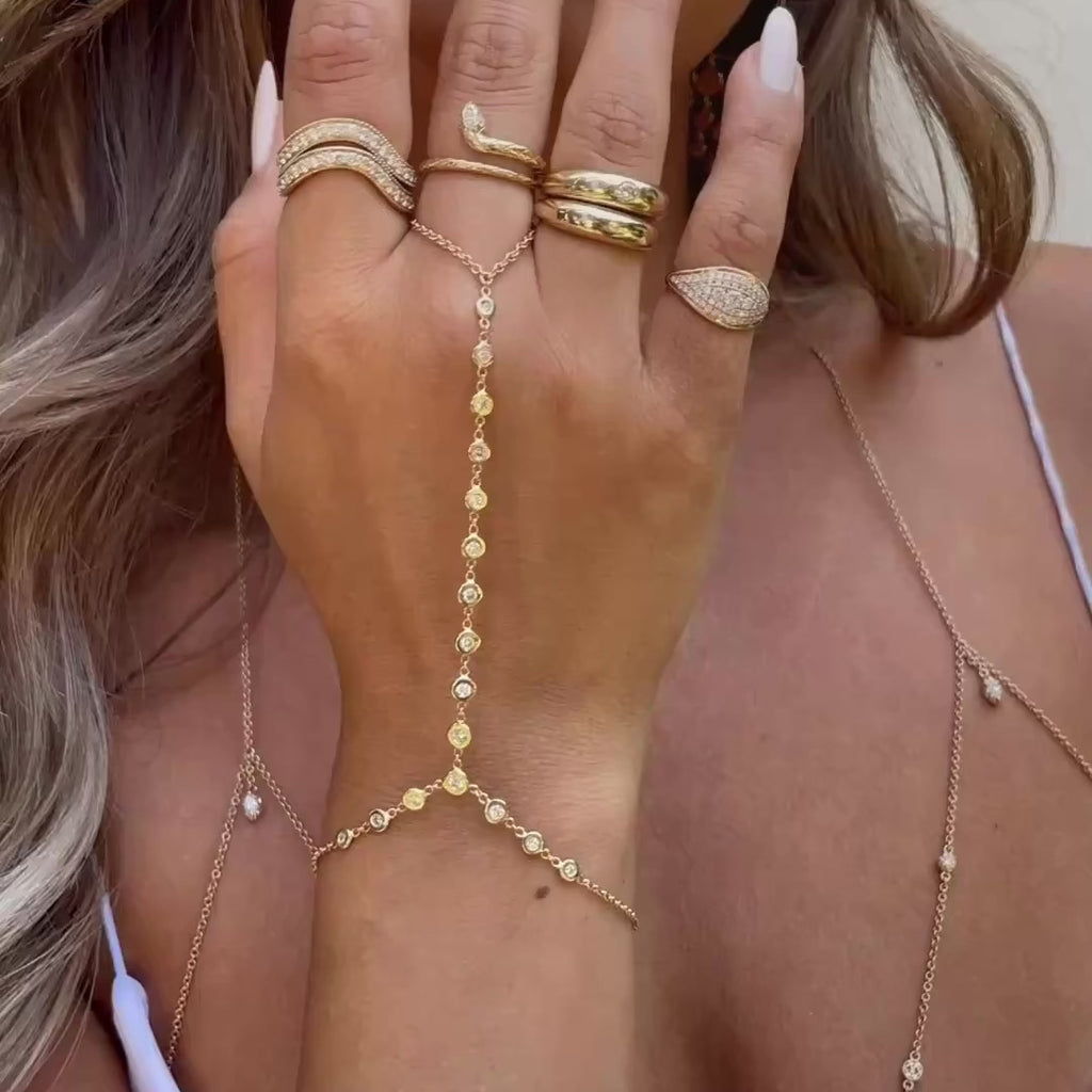 17 Diamond Finger Bracelet