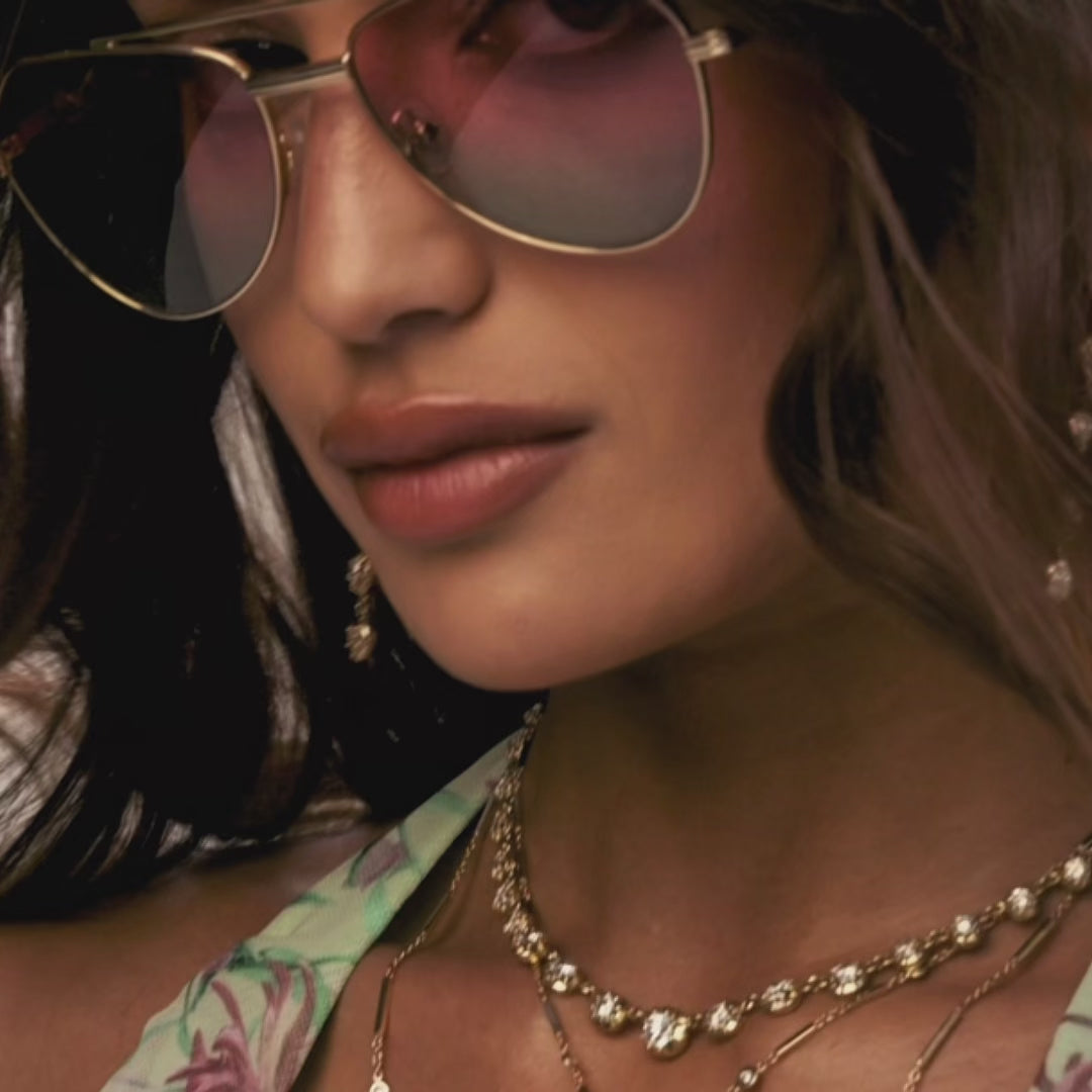 Sacred Gaze Aviator Watermelon Tourmaline Sunglasses