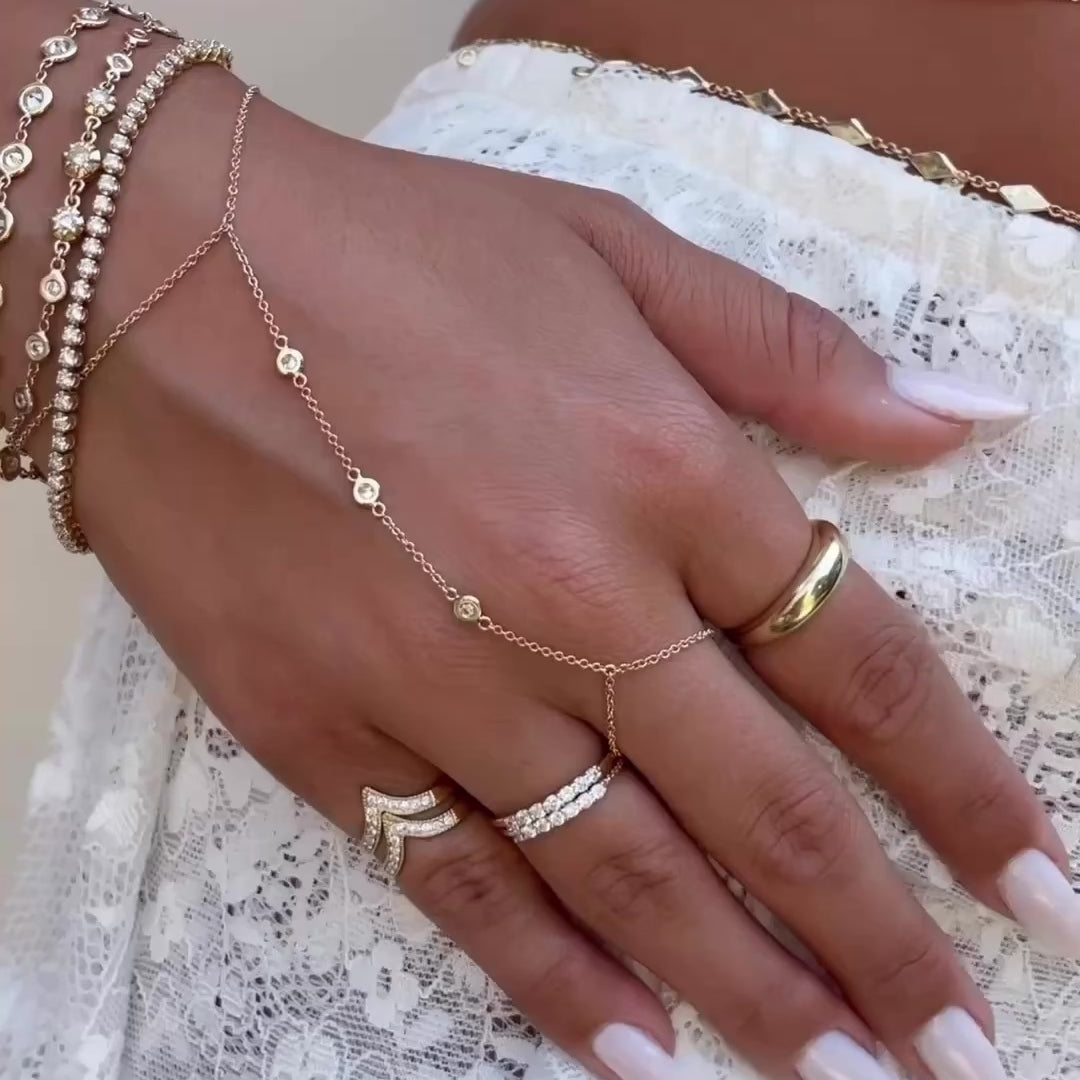 Pave Diamond V Ring