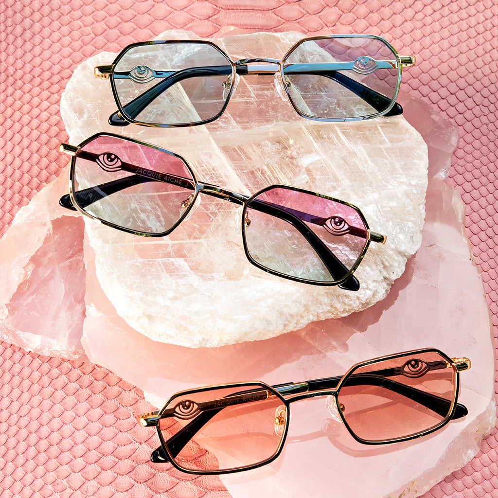 Sacred Gaze Two Tone Watermelon Tourmaline Sunglasses