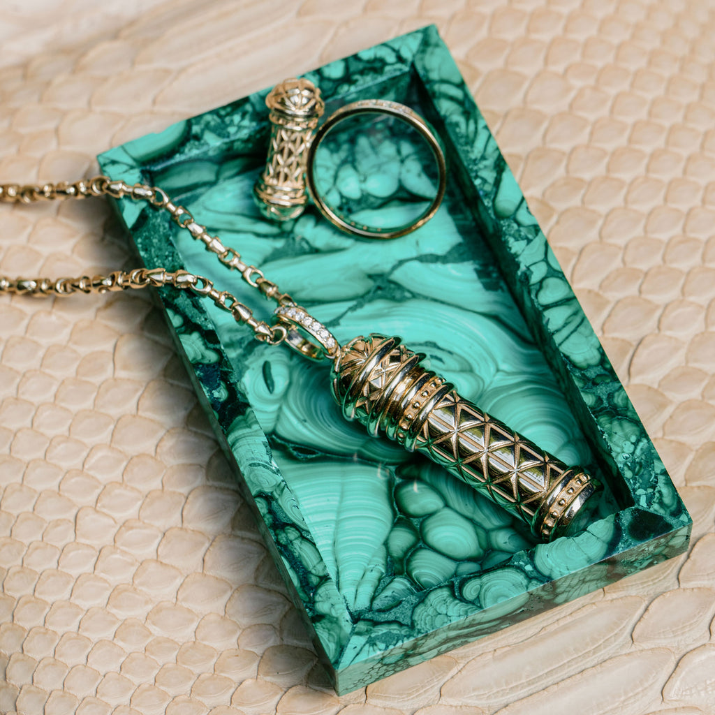 PAVE LARGE TUBE VESSEL CHARM