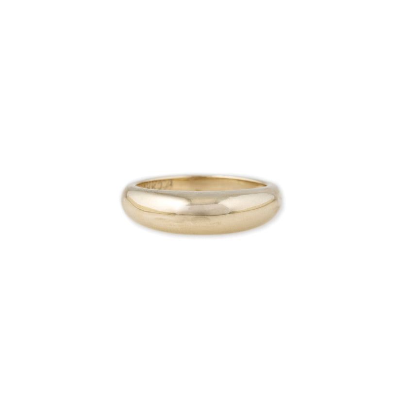 SMOOTH GOLD DOME RING
