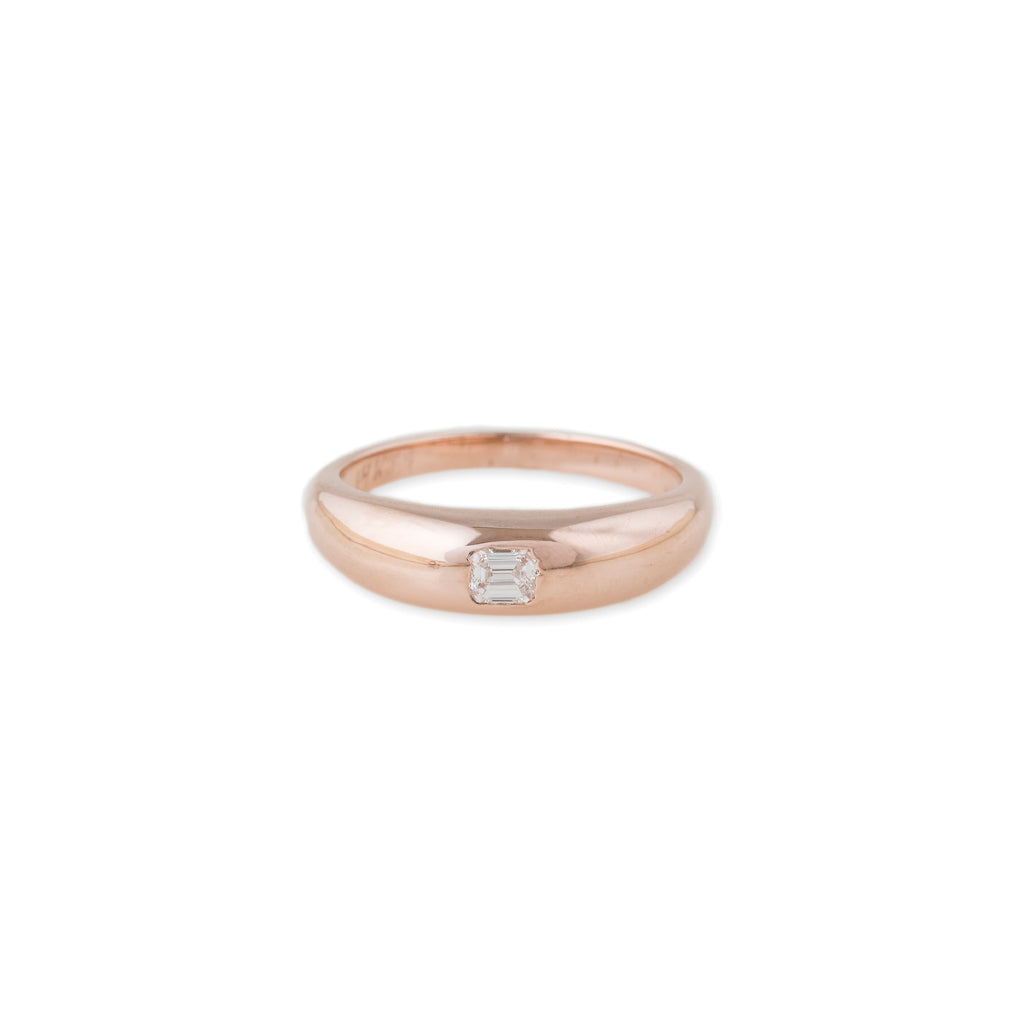ASSCHER CUT DIAMOND DOME RING
