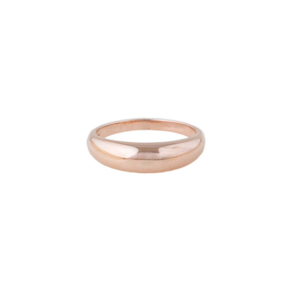 SMOOTH GOLD DOME RING