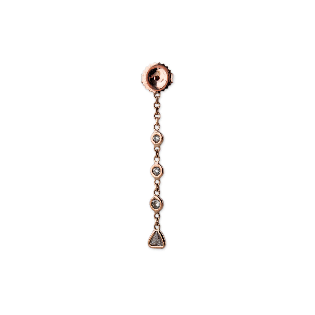 3+1 Diamond Trillion Earring Back