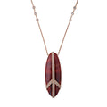 Pavé Peace Red Agate Necklace