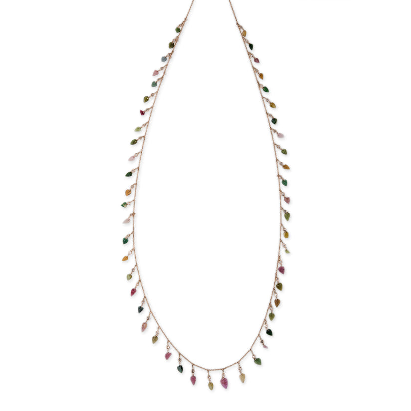 TOURMALINE LEAF SHAKER BELLY CHAIN