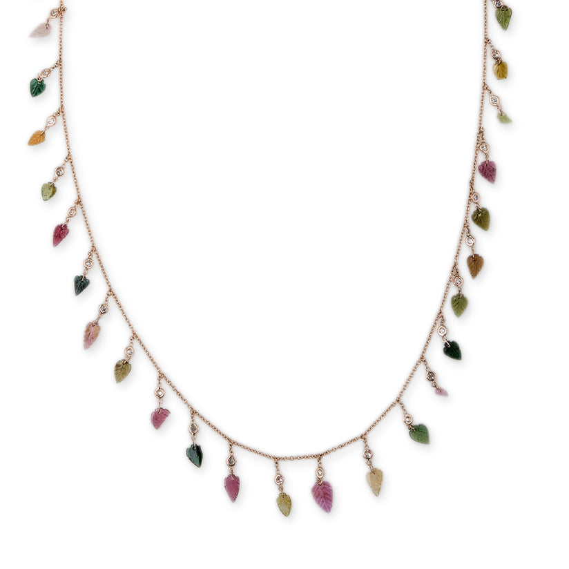 TOURMALINE LEAF SHAKER BELLY CHAIN