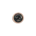 Pave Diamond Panther Mother of Pearl Signet Ring