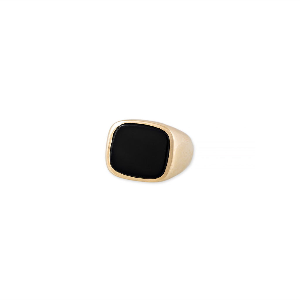 Jan Leslie Men's Black Onyx Signet Ring