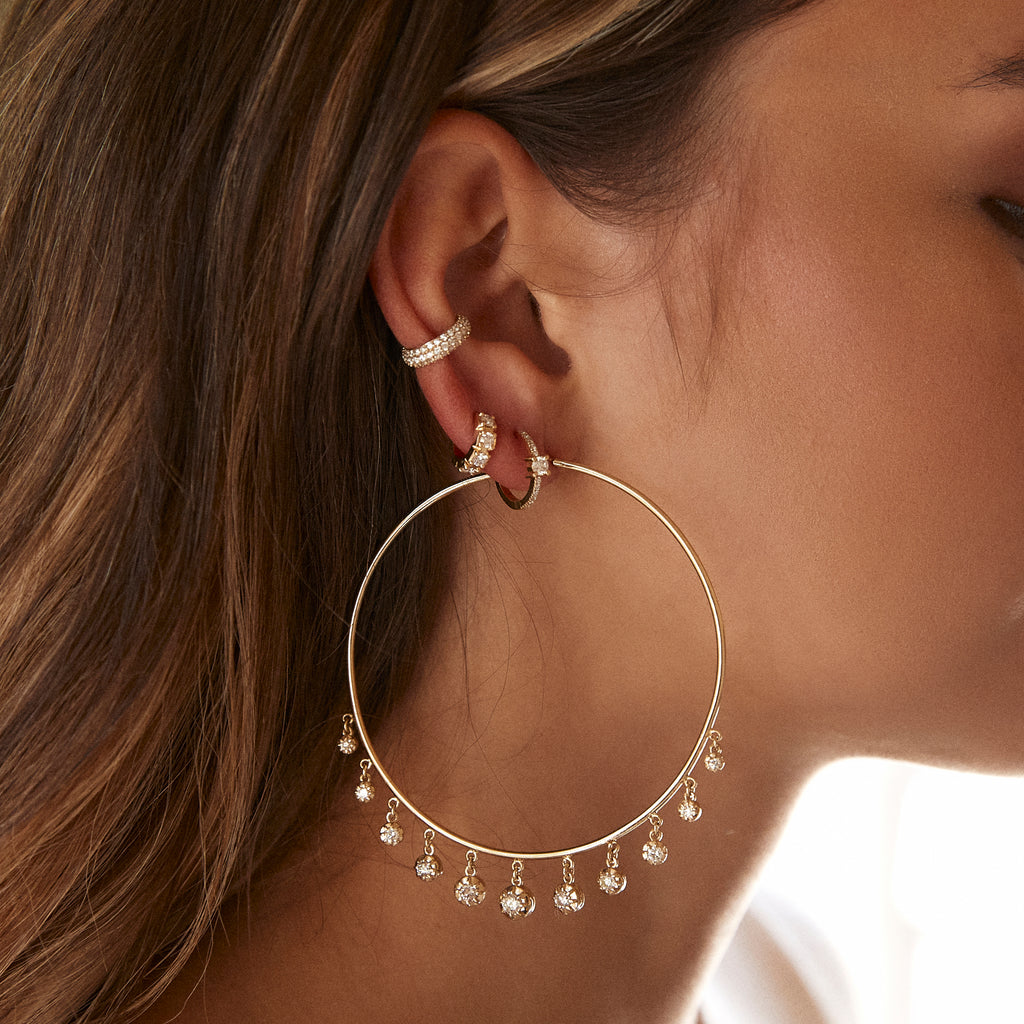 GRADUATED DIAMOND SOPHIA SHAKER HOOPS