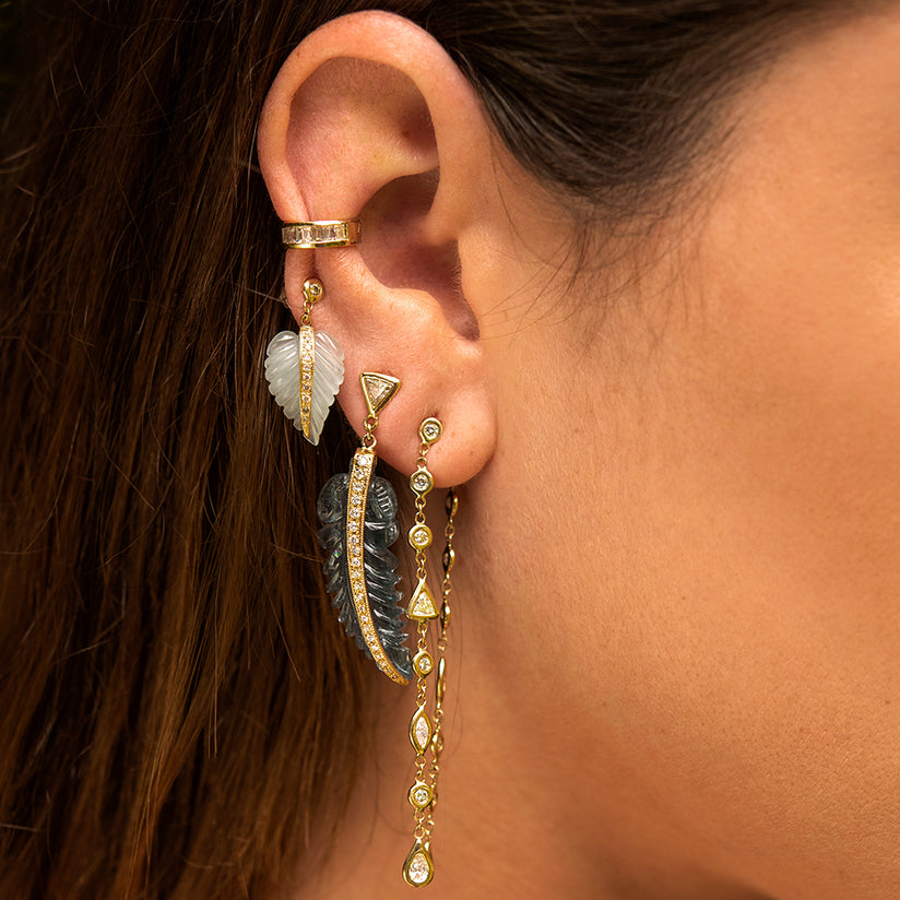 Ear Cuff - Shop Gold & Diamond Chain Cuff Earrings