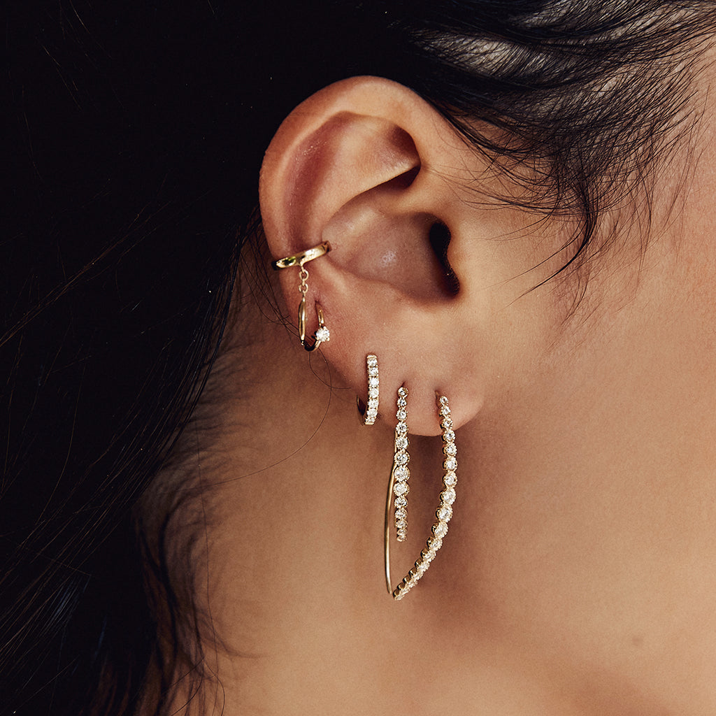 Marquise Diamond Drop Ear Cuff