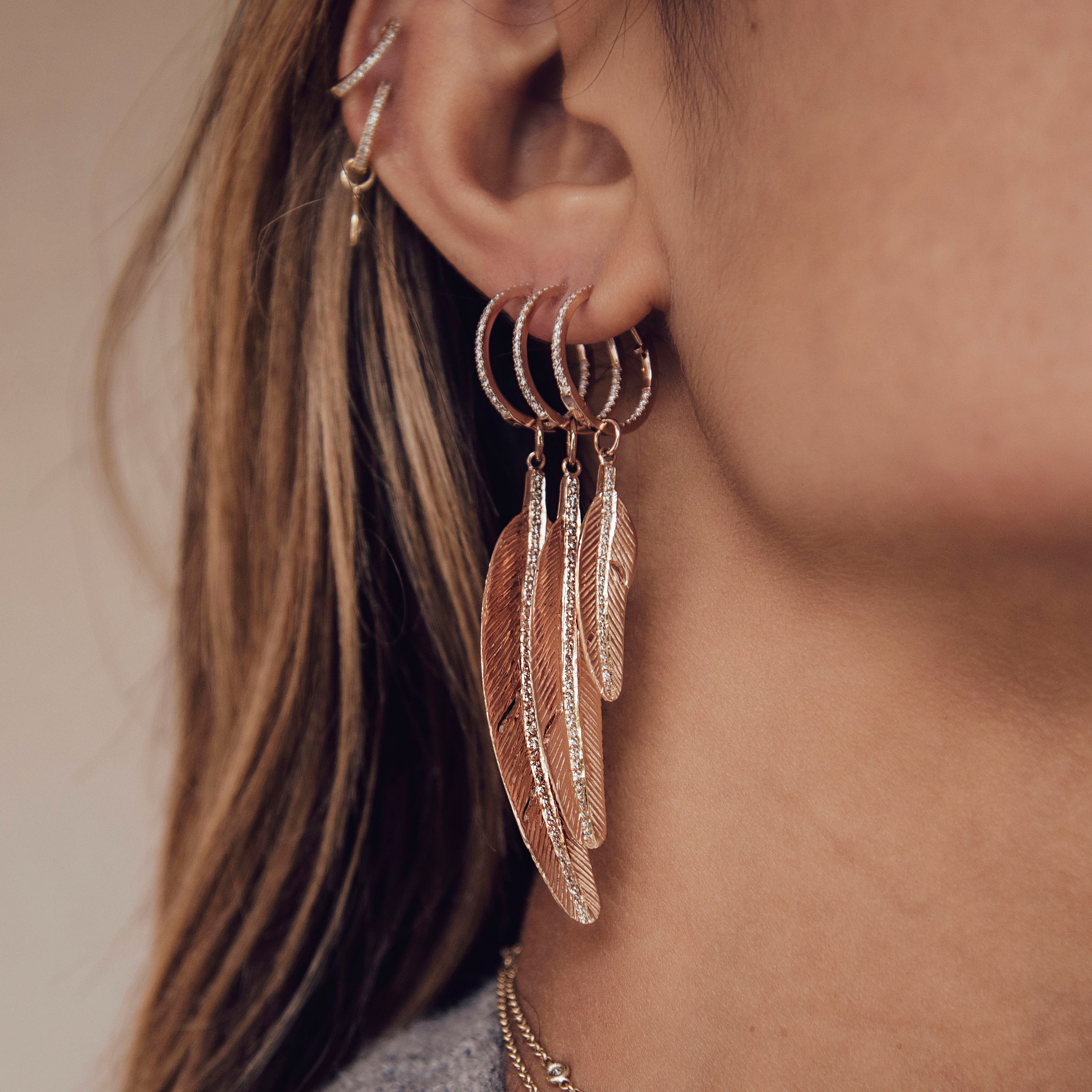 Gold Feather Charm