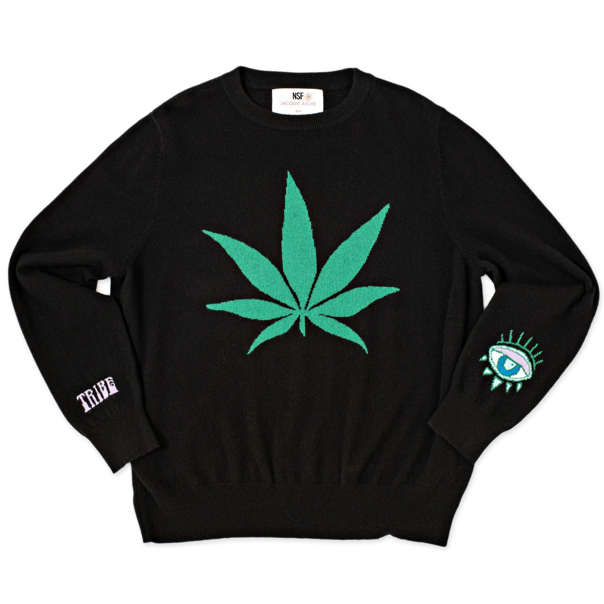 NSF x JA HIGH LIFE BLACK CASHMERE SWEATER