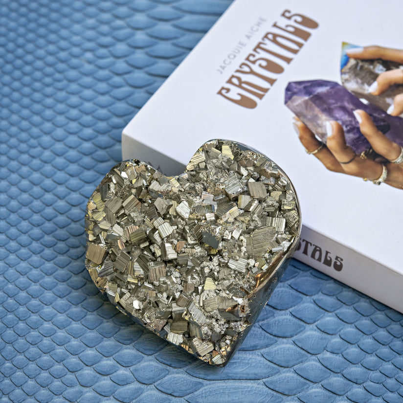 PYRITE CLUSTER HEART