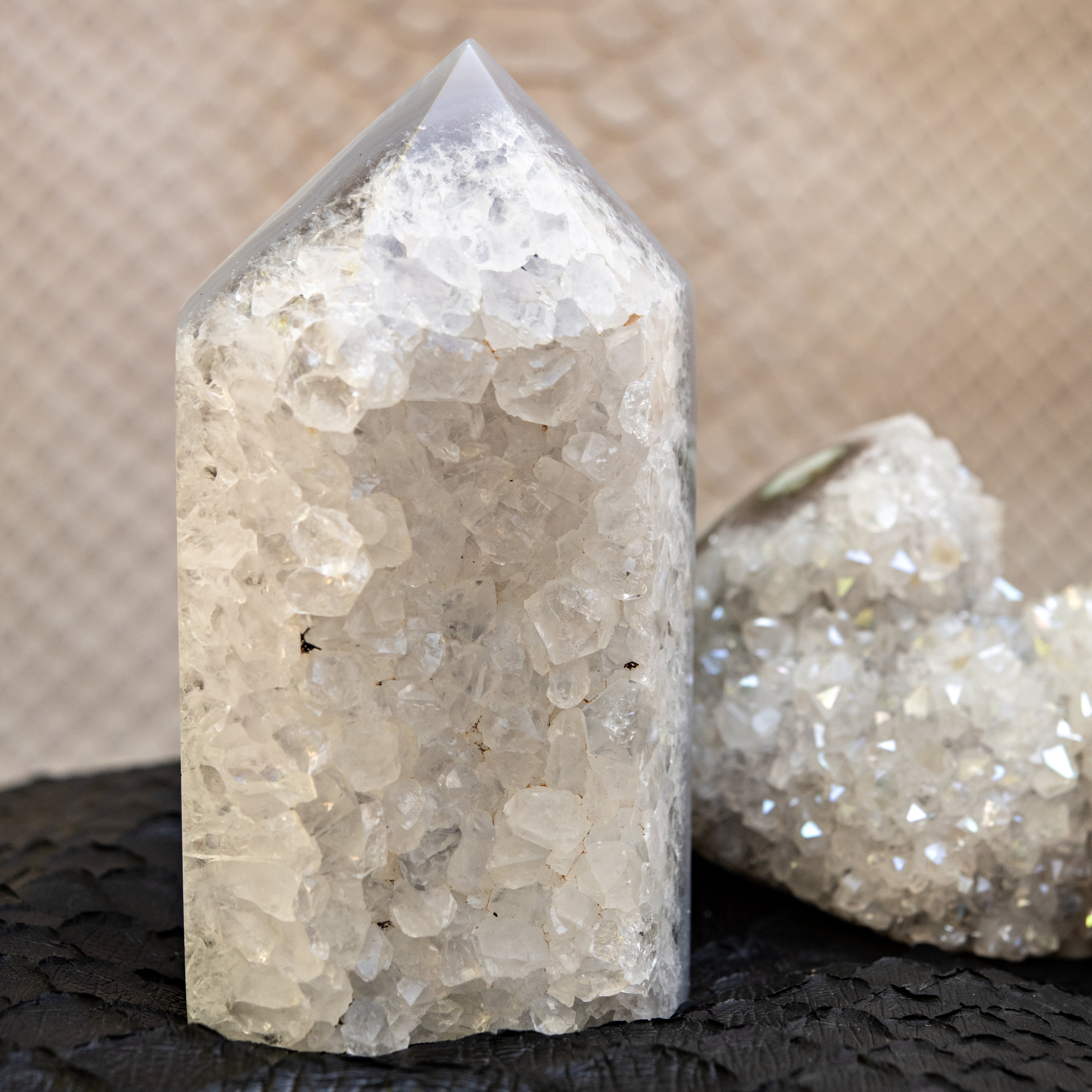 Druzy Agate Polished Point