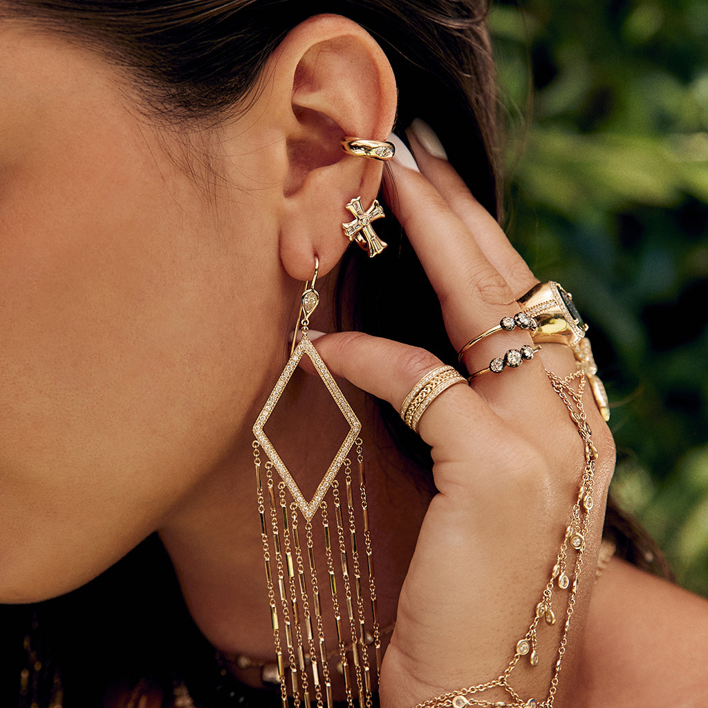 Marquise Diamond Dome Ear Cuff
