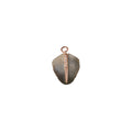 Small Wide Black Pearl Feather Charm