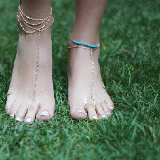 3 Diamond Toe Anklet