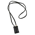 Black Croc Rectangle Black Braided Silk Blesslev