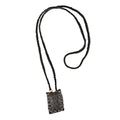 Grey Croc Rectangle Black Braided Silk Blesslev