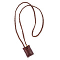 Burgundy Croc Rectangle Burgundy Braided Silk Blesslev
