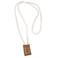 Tan Croc Rectangle Cream Braided Silk Blesslev