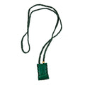 Emerald Green Croc Rectangle Green Braided Silk Blesslev