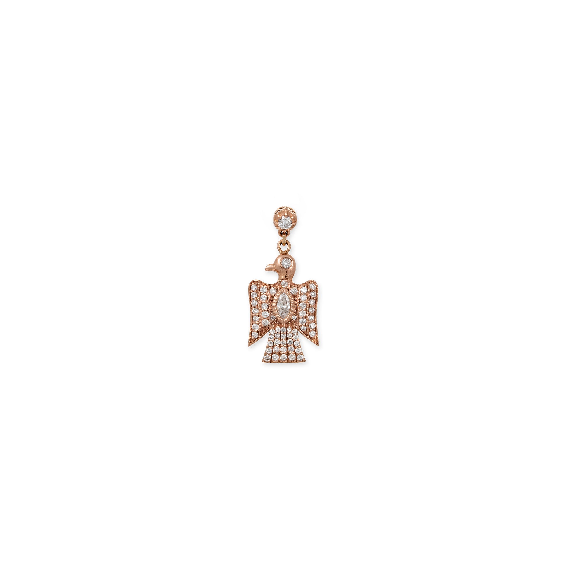 SOPHIA DIAMOND + PAVE MARQUISE CENTER THUNDERBIRD DROP STUD