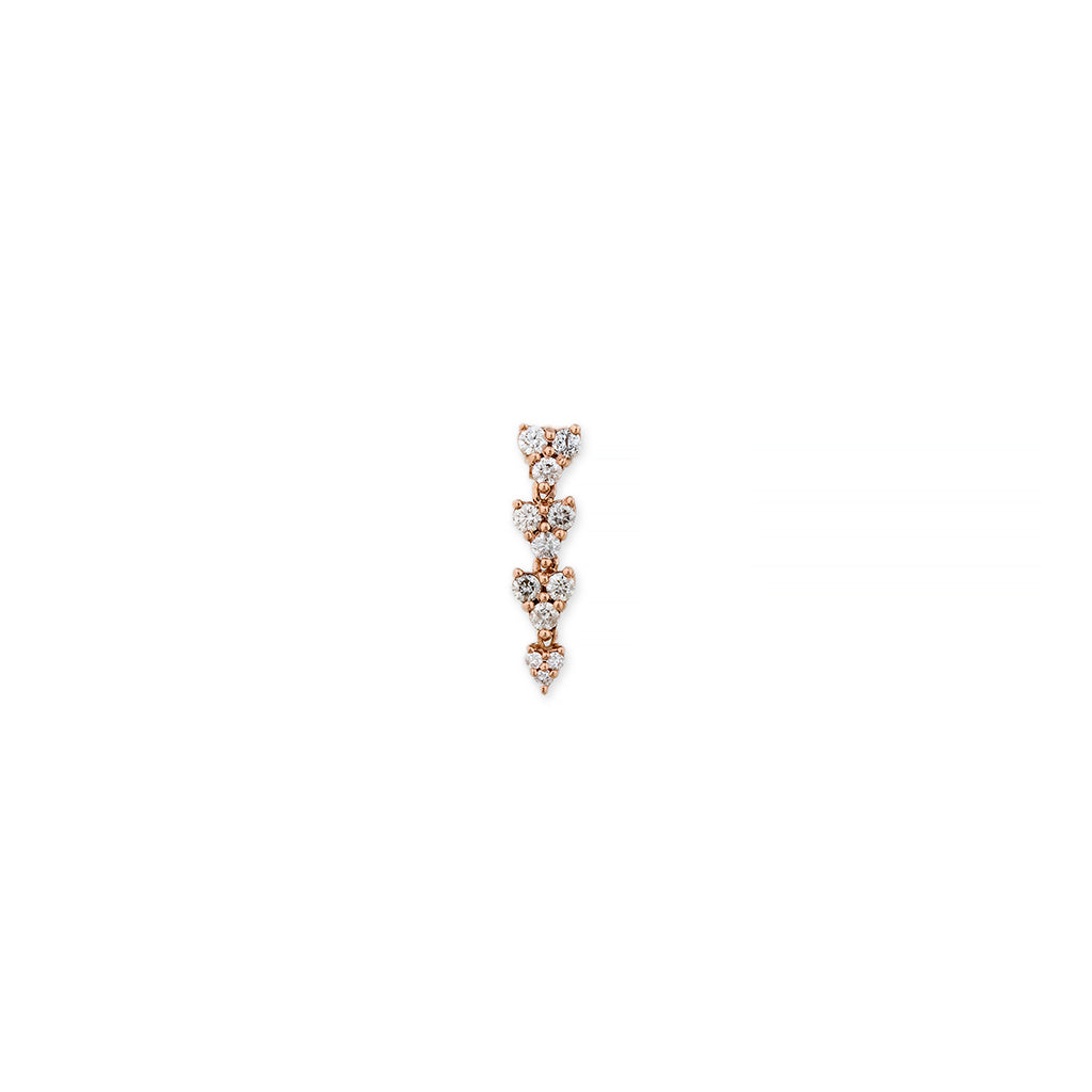 4 Graduated Diamond Liz Drop Stud Earrings