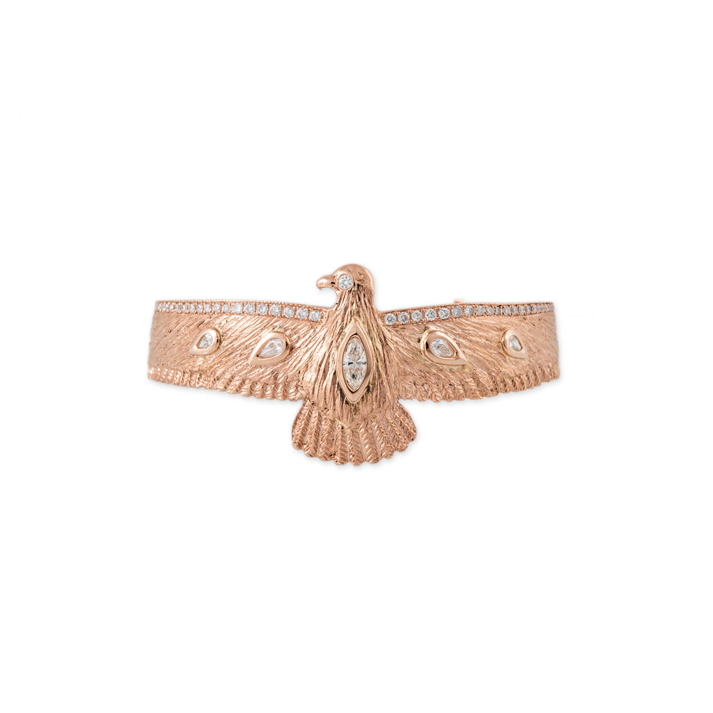 Diamond Thunderbird Cuff Bracelet