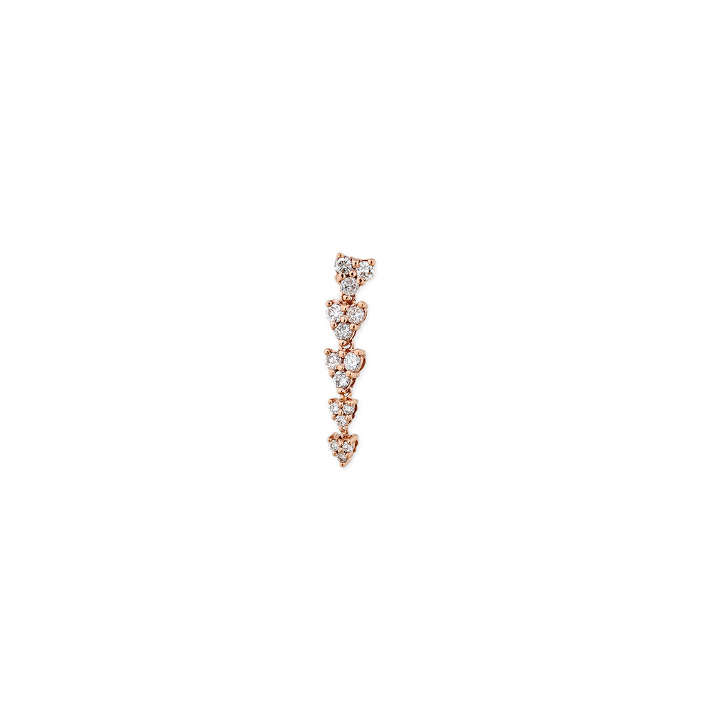 5 Graduated Diamond Liz Drop Stud Earrings