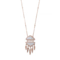 Moonstone Pave Diamond Dreamcatcher Necklace