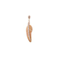 Teardrop Diamond + Pave Pearl Feather Drop Stud Earring