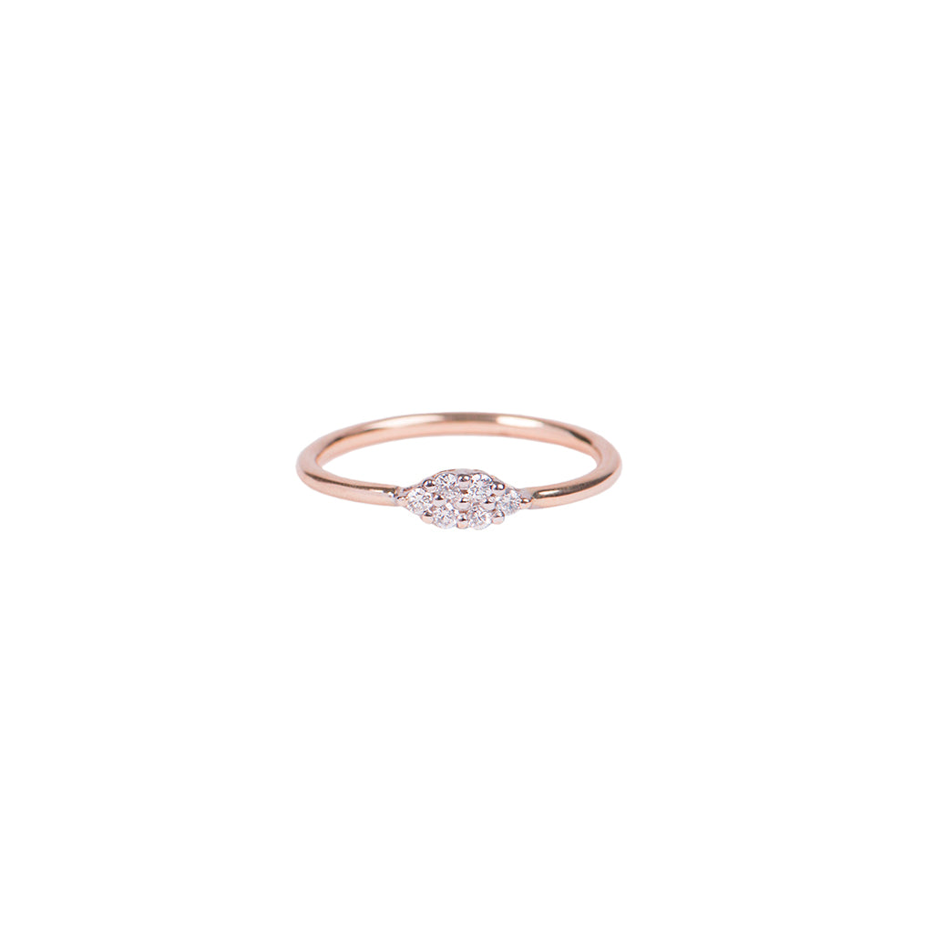 6 Diamond Cluster Waif Ring