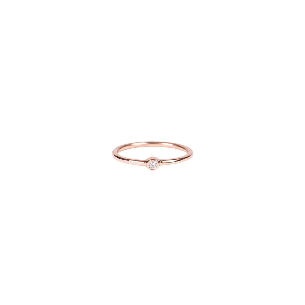 MIDI ROUND DIAMOND WAIF RING