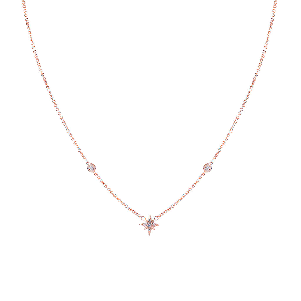 Pavé Diamond Shining Star Necklace