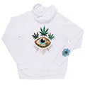 Sweet Leaf Crown White Zip Hoodie