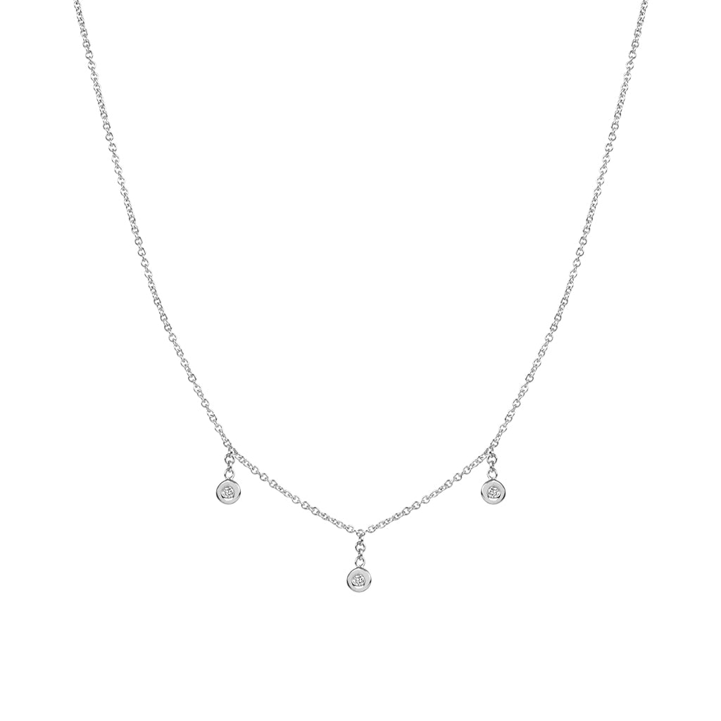3 Diamond Drop Necklace