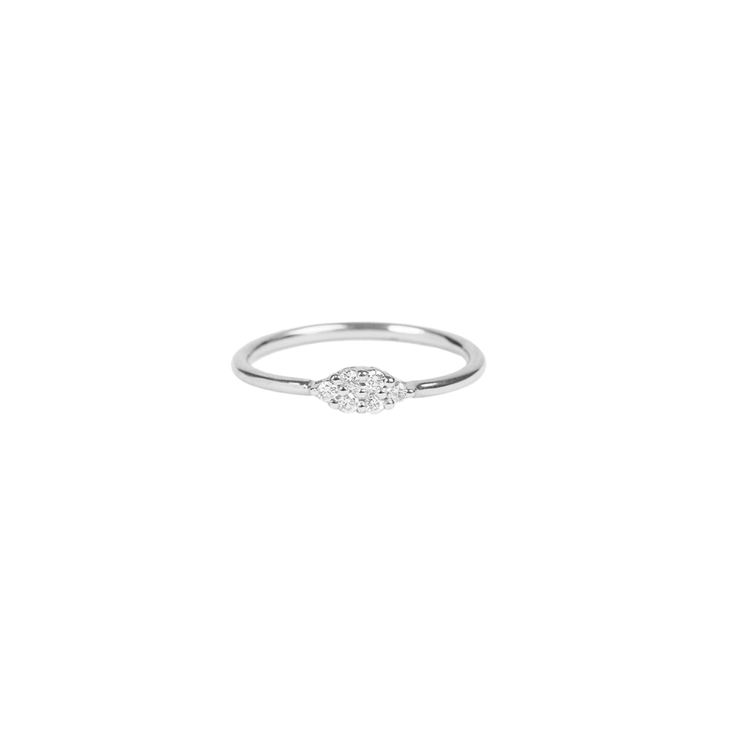 6 Diamond Cluster Waif Ring