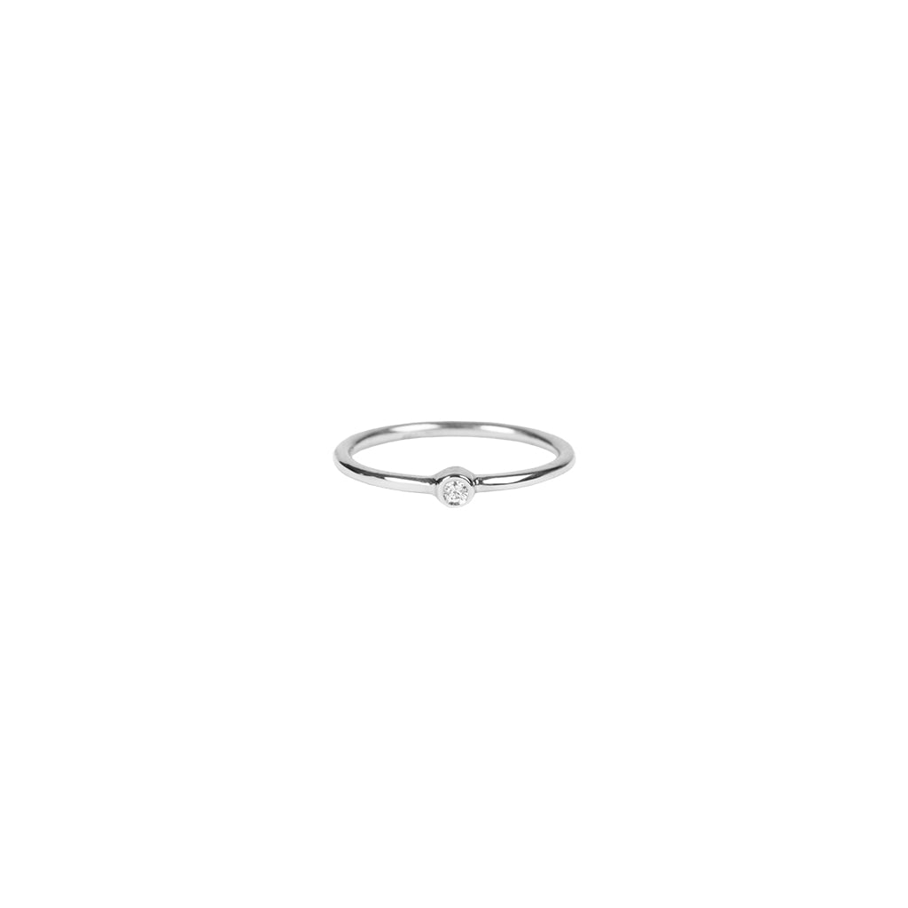 MIDI ROUND DIAMOND WAIF RING