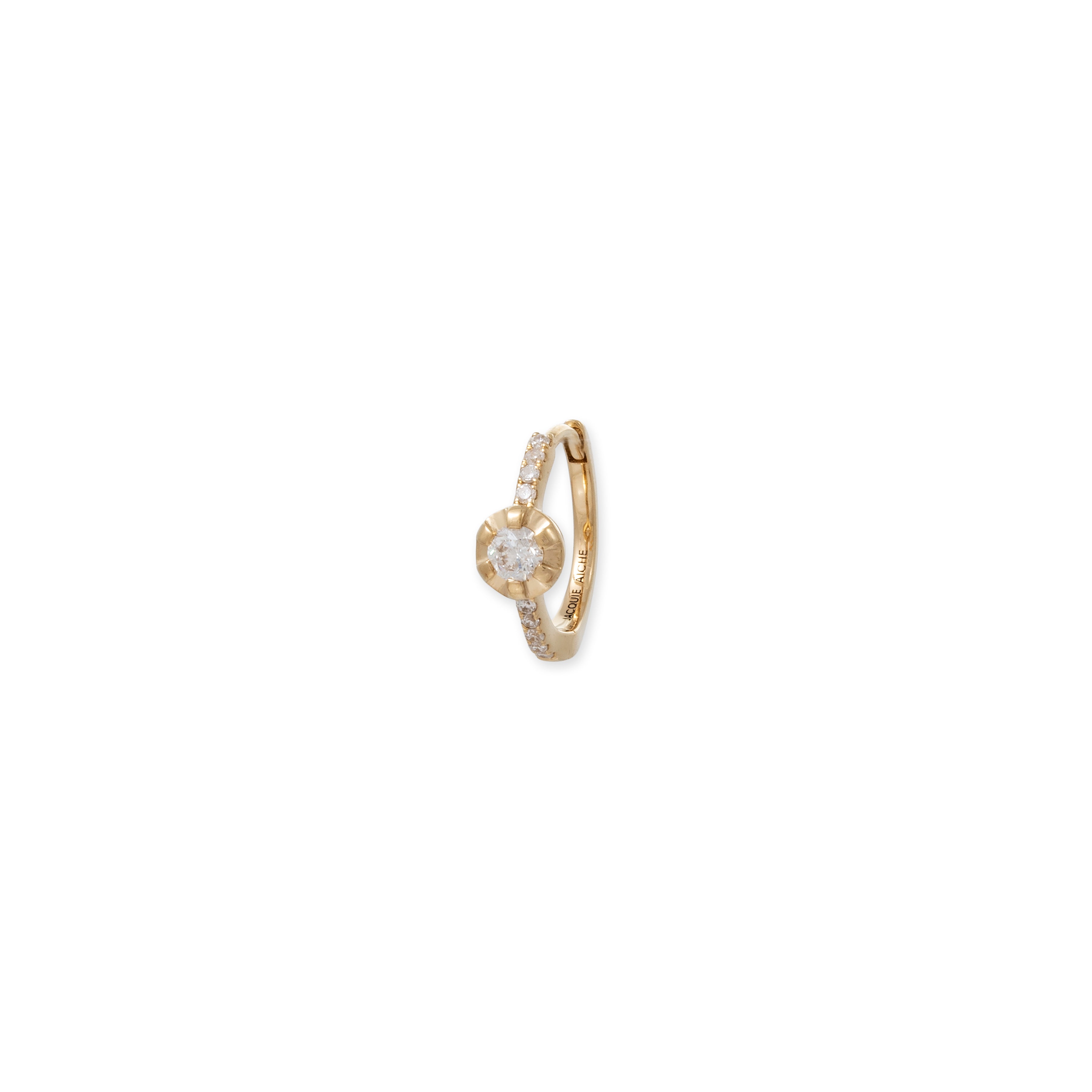 Single Sophia Diamond Pave Mini Hoop